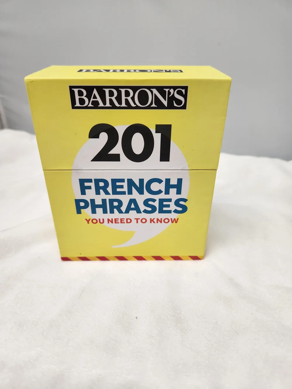 Barron's 201 French Phrases Card Deck - Yellow